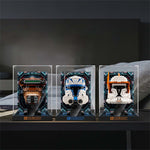 Vitrine für Captain Rex Helm / Clone Commander Cody Helm / Princess Leia Helm